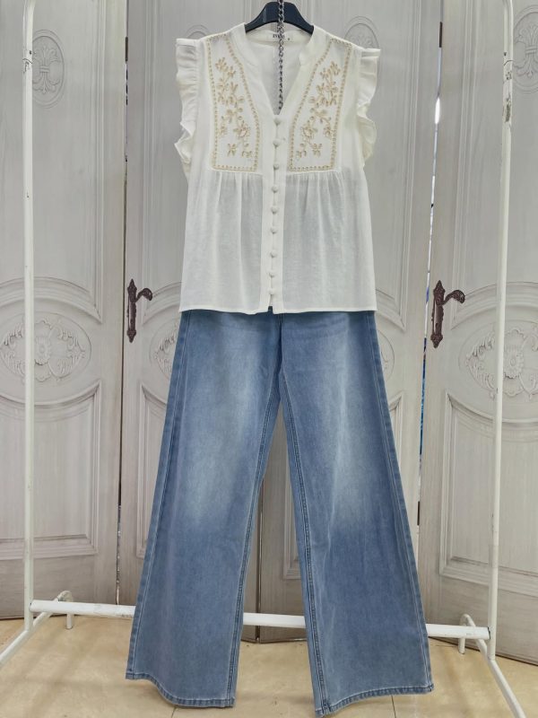Conjunto Bordado Denim